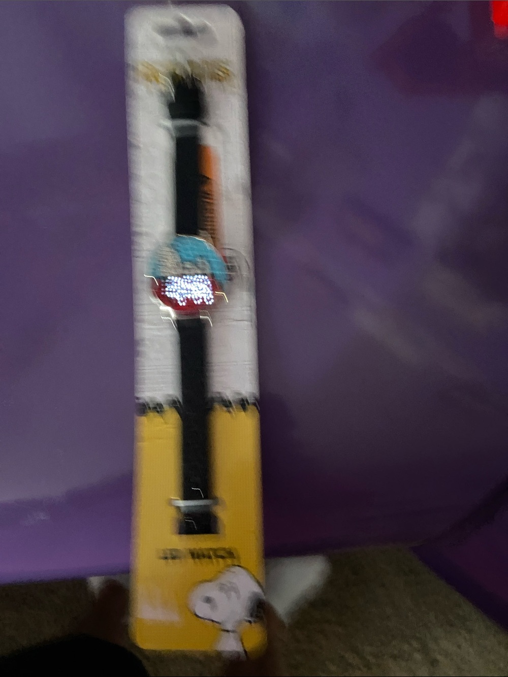 Kids Black Novelty Watch with Blue Accent snoopy